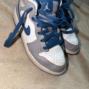 Kids Blue and Gray Sneakers
